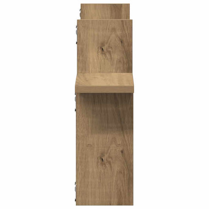væghylder 2 stk. 38x12x38 cm konstrueret træ egetræsfarve