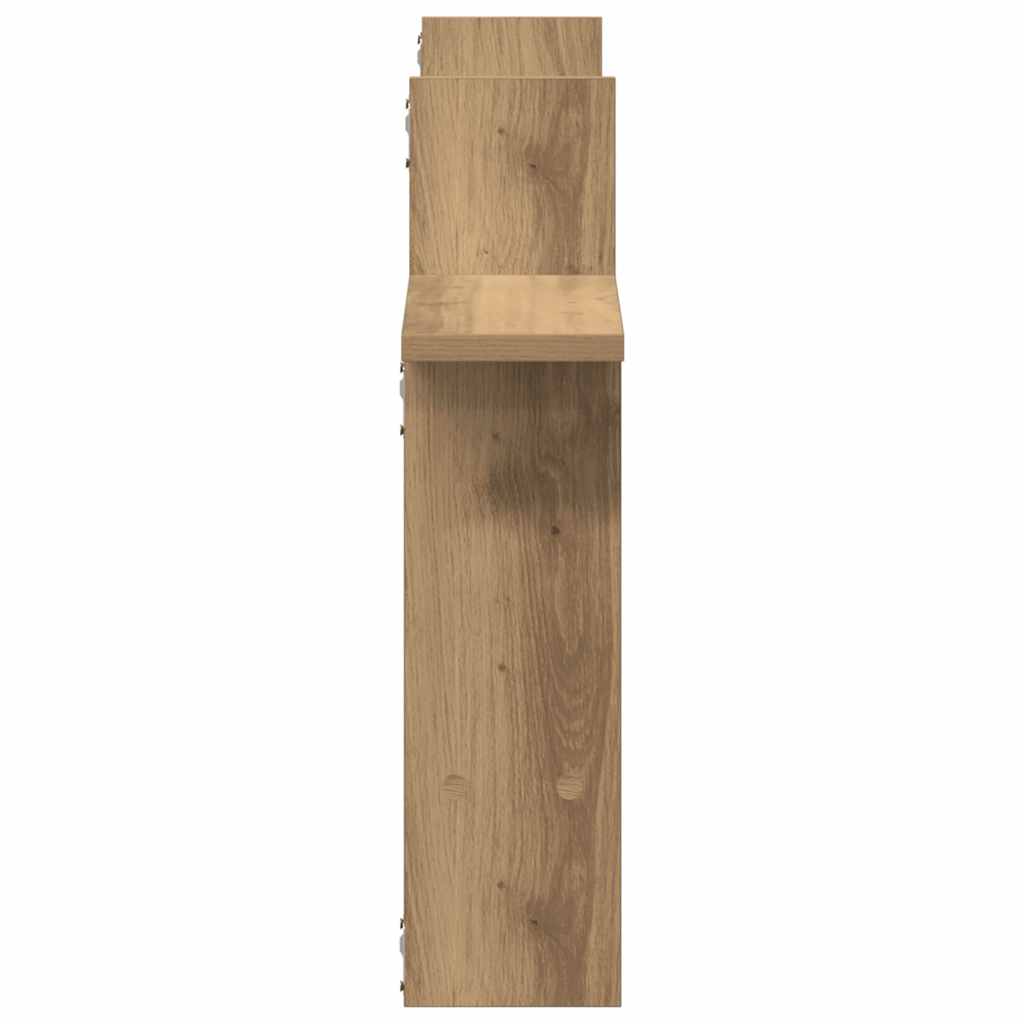 plantestativer 2 stk. 50x12x50 cm konstrueret træ egetræsfarve