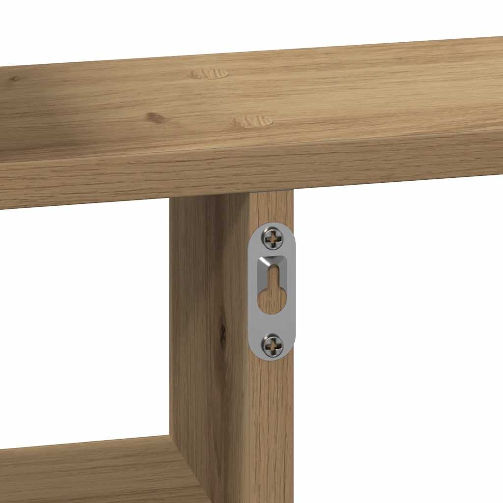 plantestativer 2 stk. 50x12x50 cm konstrueret træ egetræsfarve