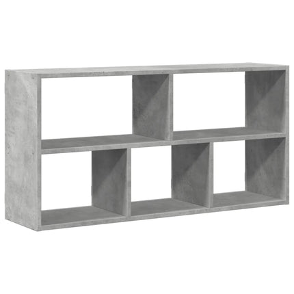 væghylde 100x25x50 cm konstrueret træ betongrå