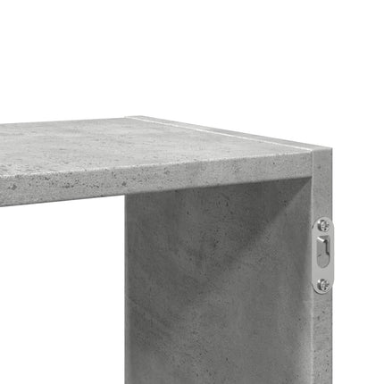 væghylde 100x25x50 cm konstrueret træ betongrå