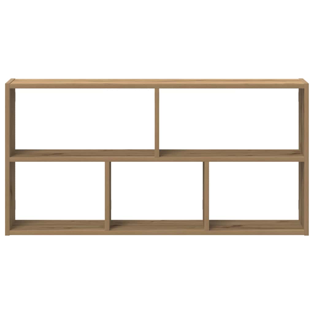 væghylde 100x25x50 cm konstrueret træ sort egetræsfarve