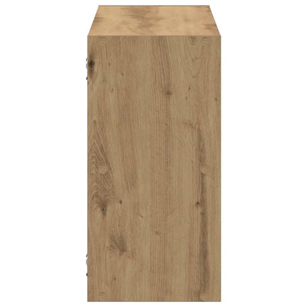 væghylde 100x25x50 cm konstrueret træ sort egetræsfarve
