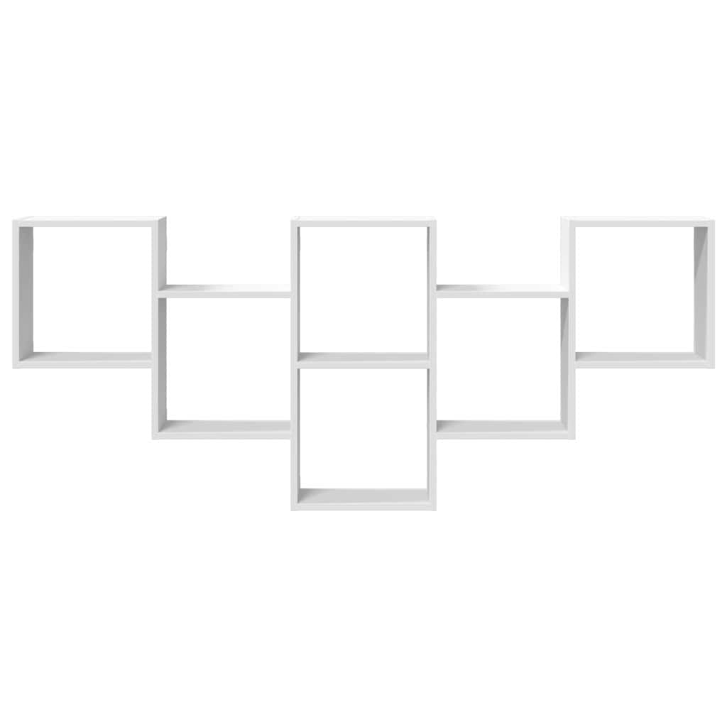 væghylde 159x18x66 cm konstrueret træ hvid