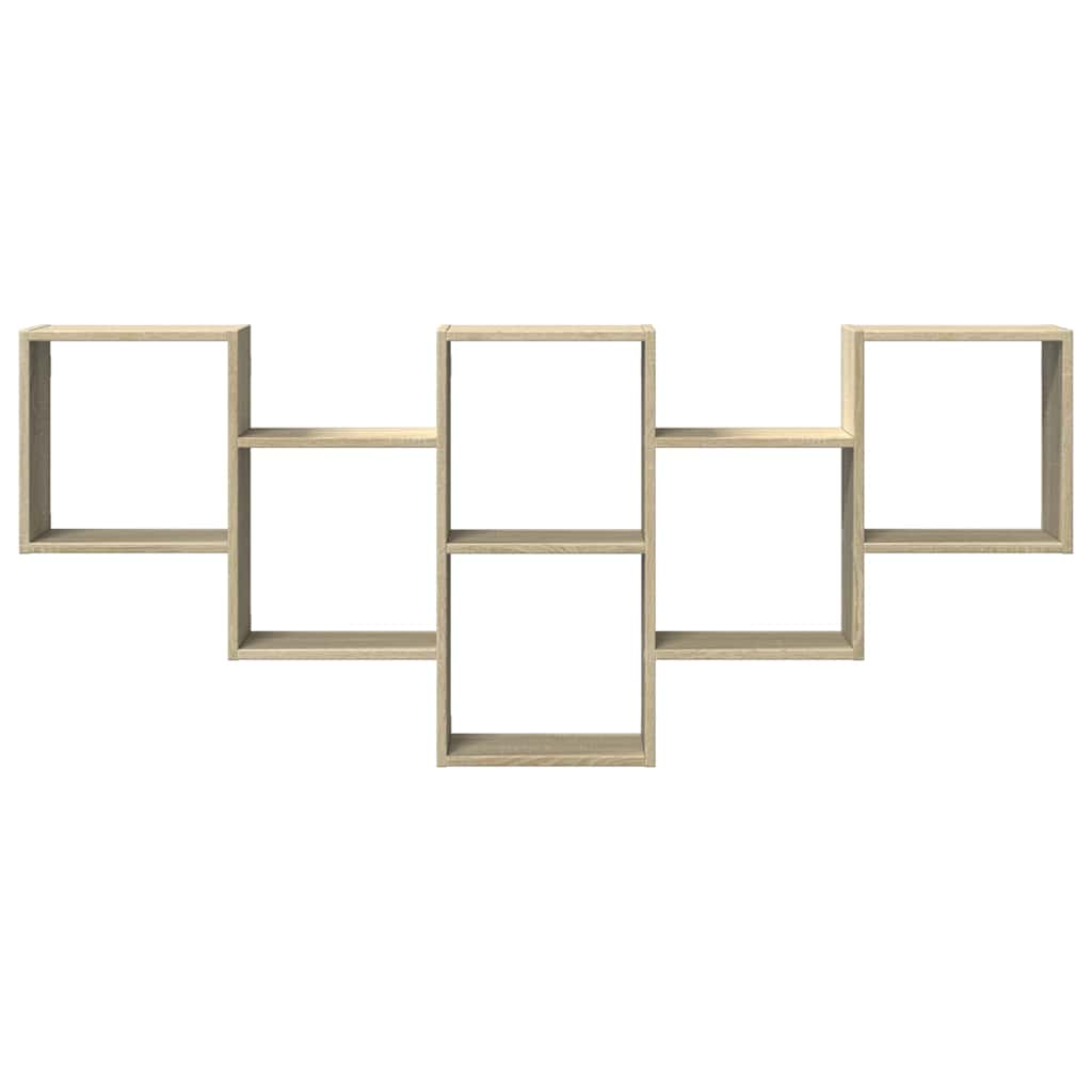 væghylde 159x18x66 cm konstrueret træ sonoma-eg