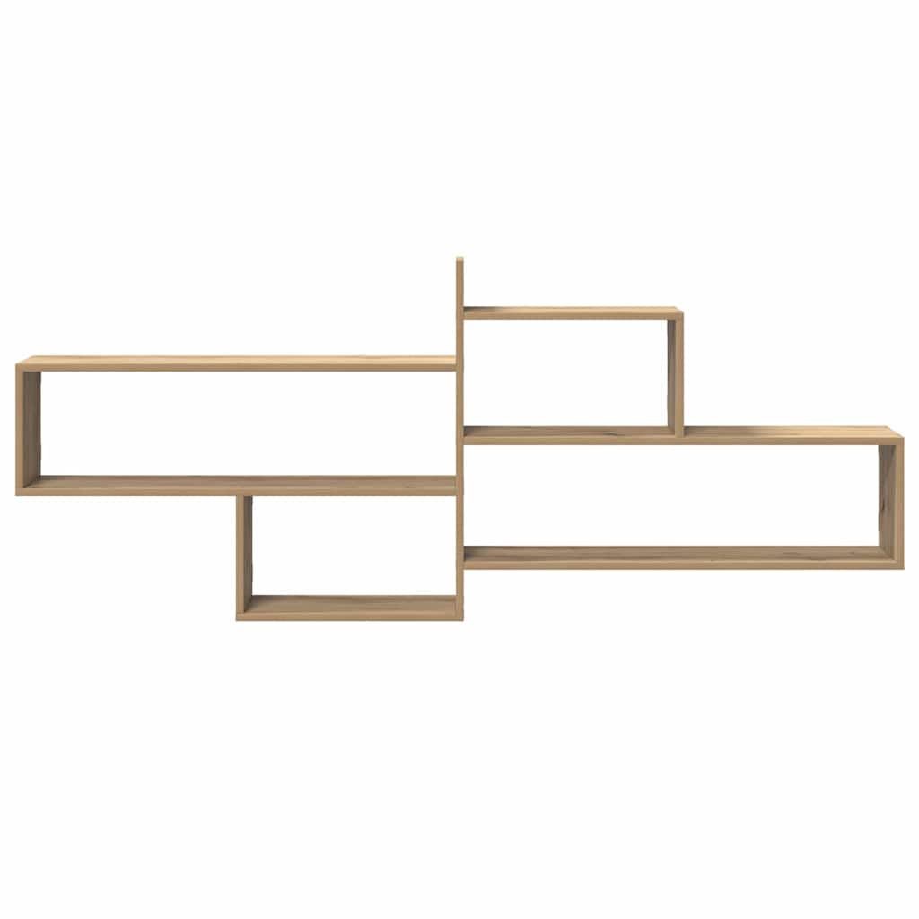 væghylde 167,5x18x68 cm konstrueret træ egetræsfarve