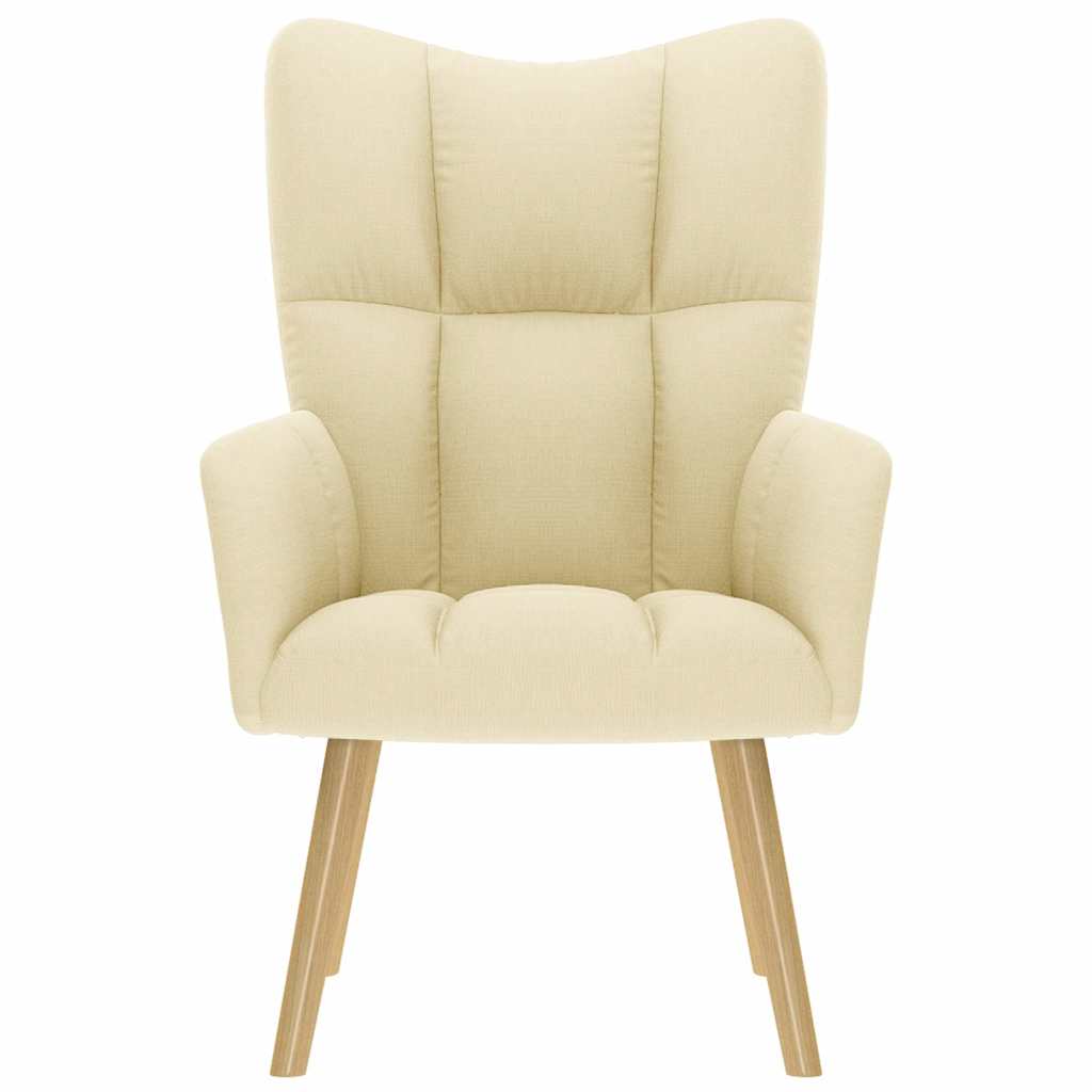 lænestol stof cremefarvet