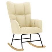 gyngestol stof cremefarvet