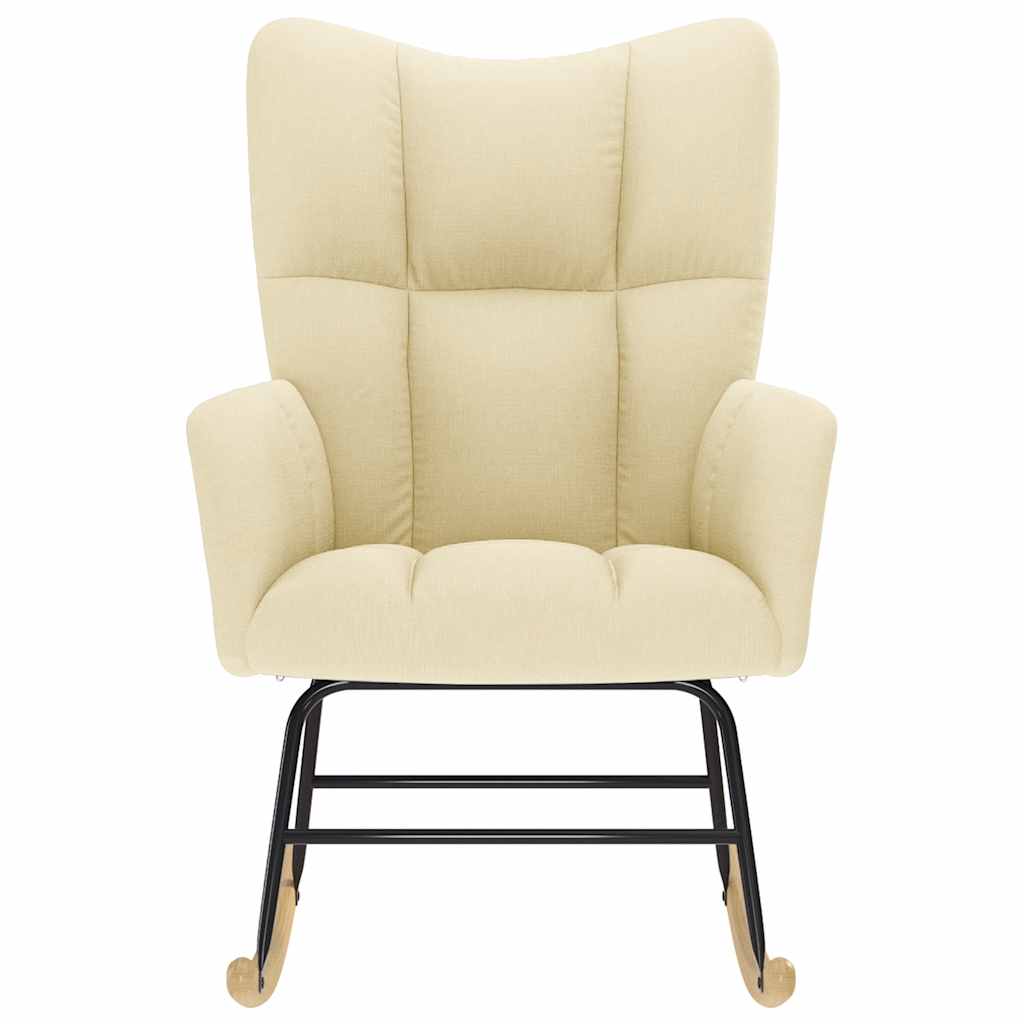 gyngestol stof cremefarvet