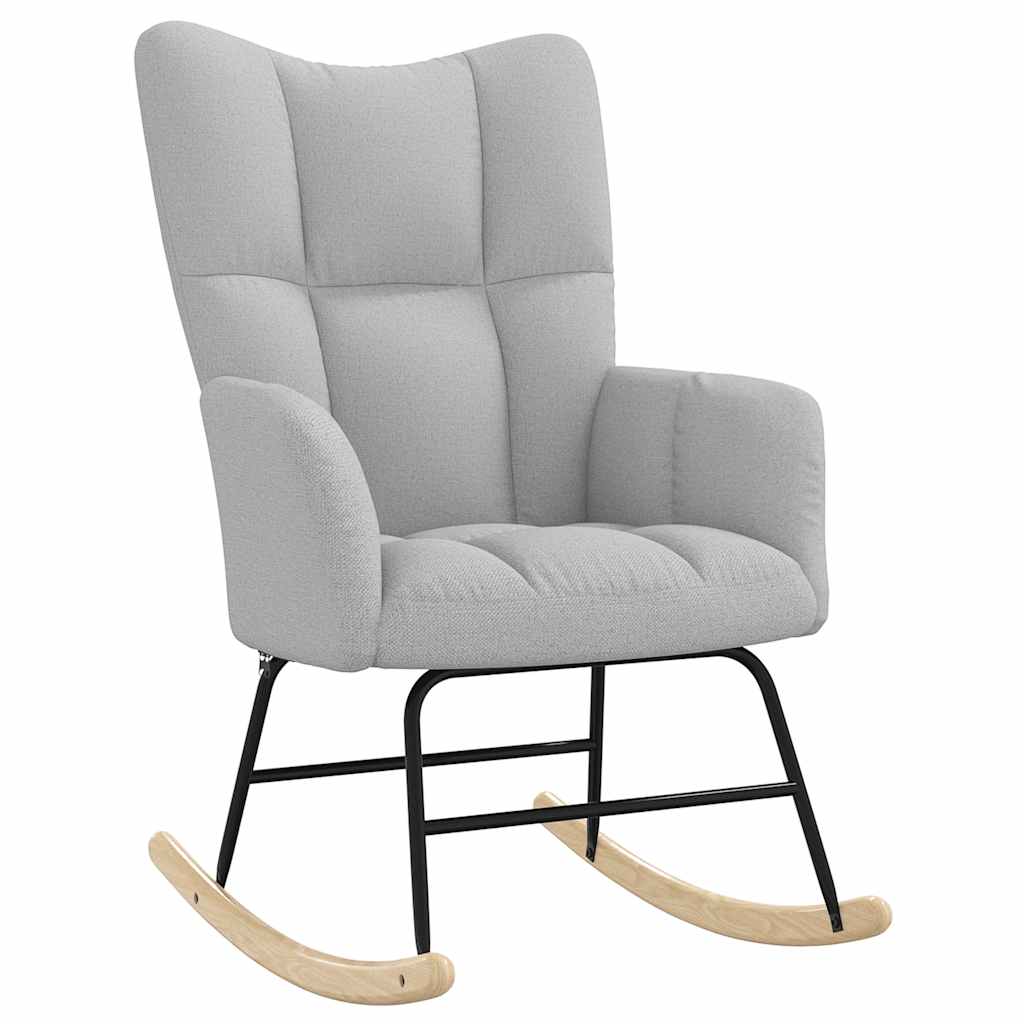 gyngestol med fodskammel stof skygrå