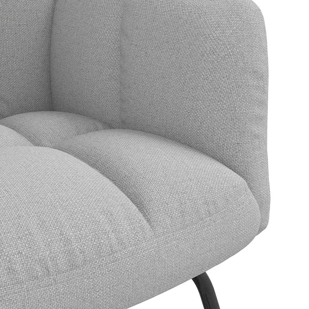 gyngestol med fodskammel stof skygrå