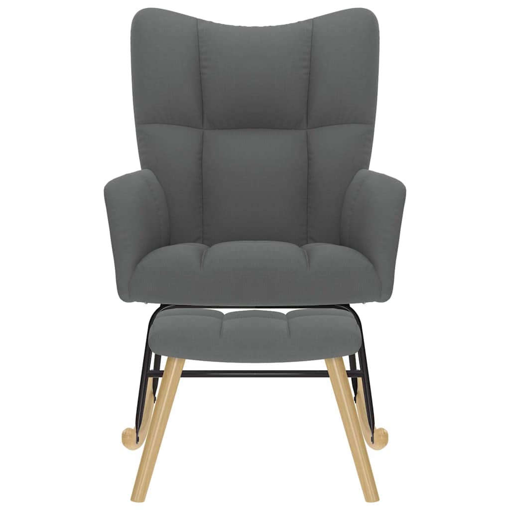 gyngestol med fodskammel stof mørkegrå