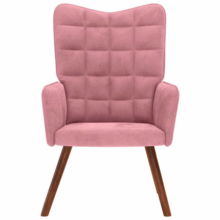 lænestol fløjl pink