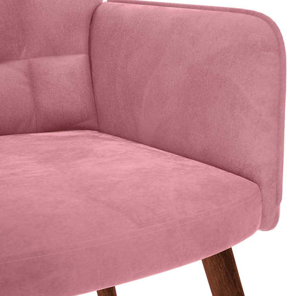 lænestol fløjl pink