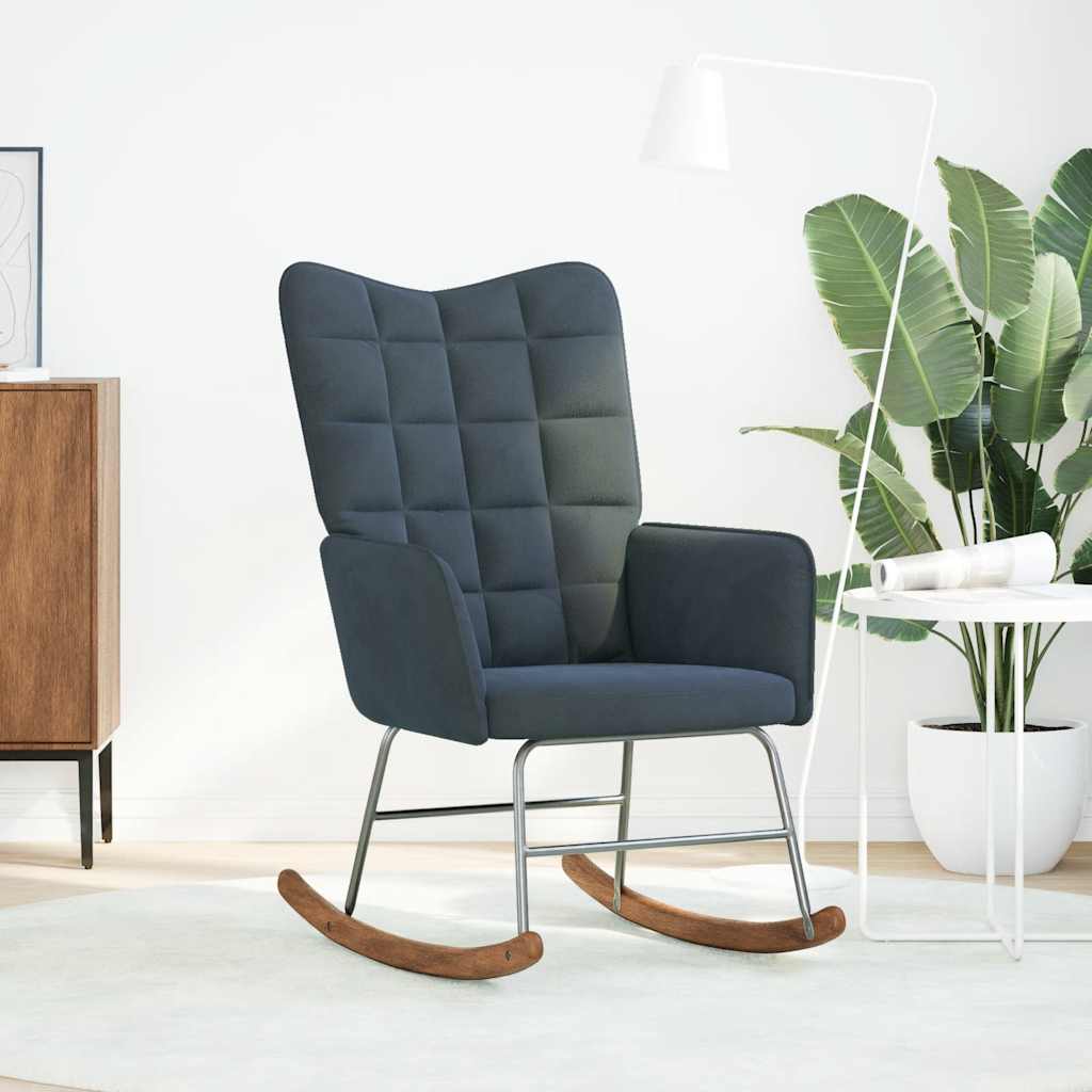 gyngestol fløjl mørkegrå