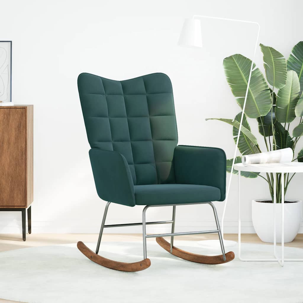gyngestol fløjl mørkegrøn