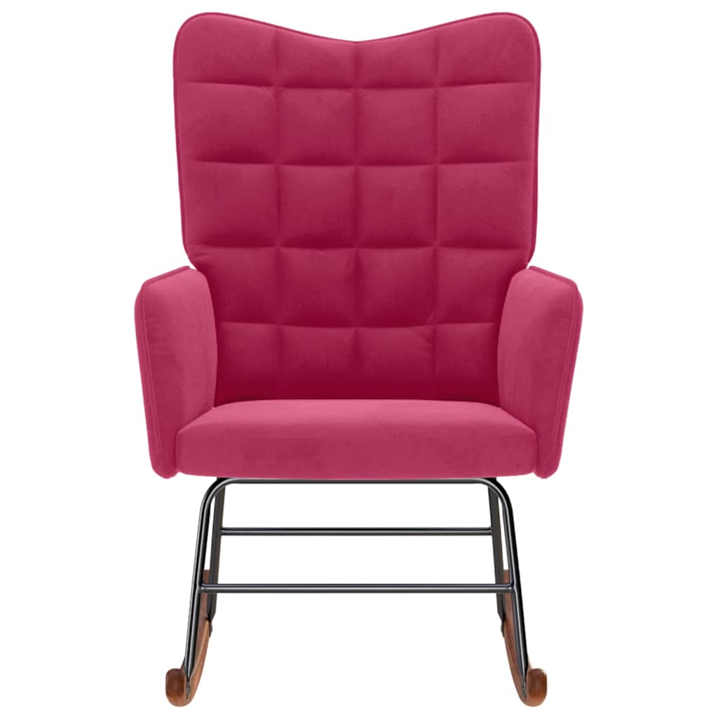 gyngestol fløjl vinrød