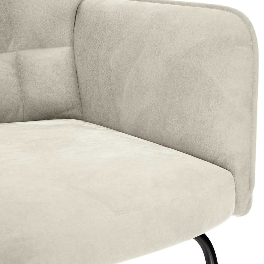 gyngestol fløjl cremefarvet