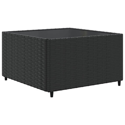 loungesæt til haven 6 dele med hynder polyrattan sort
