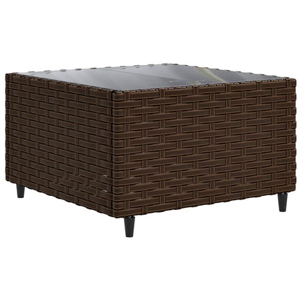 loungesæt til haven 9 dele med hynder polyrattan brun