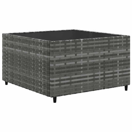 loungesæt til haven 6 dele med hynder polyrattan grå