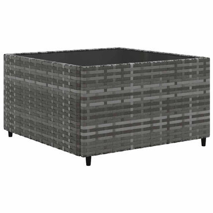 loungesæt til haven 6 dele med hynder polyrattan grå