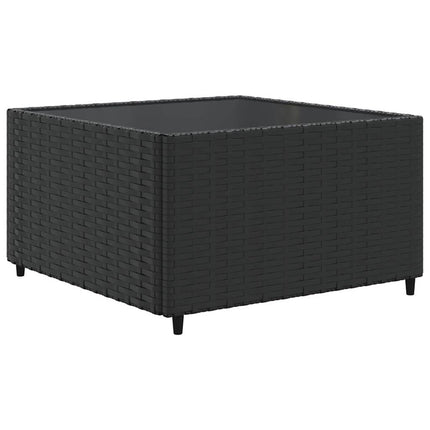 loungesæt til haven 7 dele med hynder polyrattan sort
