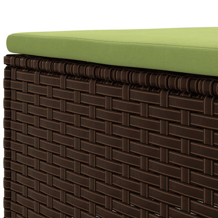 loungesæt til haven 7 dele med hynder polyrattan brun