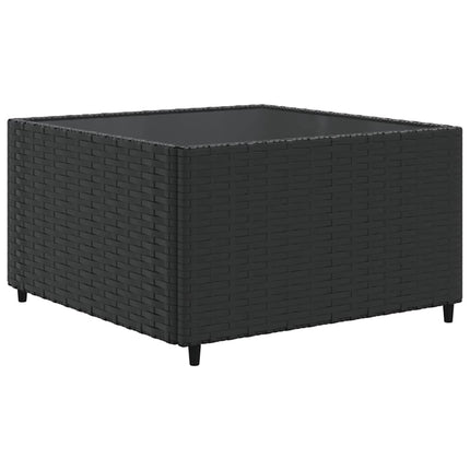 loungesæt til haven 8 dele med hynder polyrattan sort