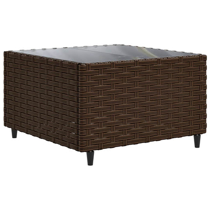 loungesæt til haven 8 dele med hynder polyrattan brun