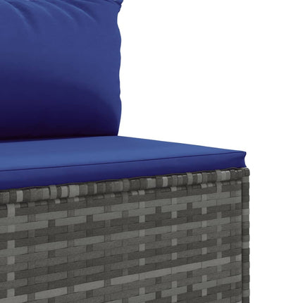 sofasæt til haven 9 dele med hynder polyrattan grå