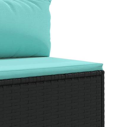 sofasæt til haven 10 dele med hynder polyrattan sort