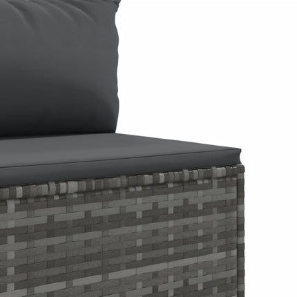 sofasæt til haven 10 dele med hynder polyrattan grå