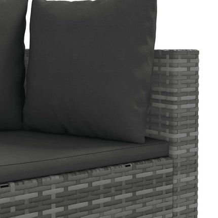 sofasæt til haven 8 dele med hynder polyrattan grå
