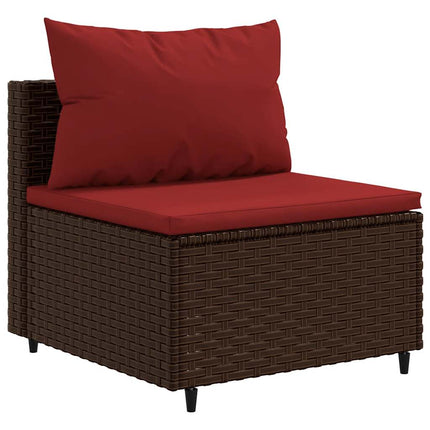 sofasæt til haven 8 dele med hynder polyrattan brun