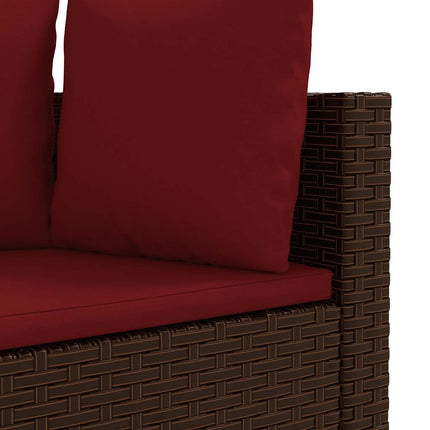 sofasæt til haven 8 dele med hynder polyrattan brun