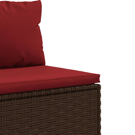 sofasæt til haven 8 dele med hynder polyrattan brun
