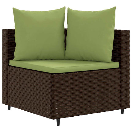 sofasæt til haven 8 dele med hynder polyrattan brun