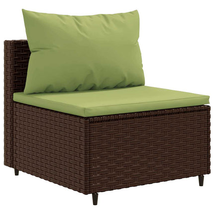 sofasæt til haven 8 dele med hynder polyrattan brun