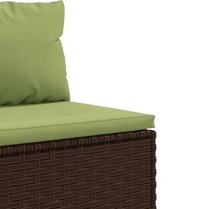 sofasæt til haven 8 dele med hynder polyrattan brun