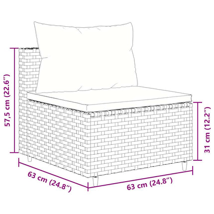 sofasæt til haven 8 dele med hynder polyrattan brun