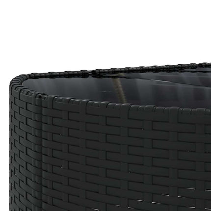 sofasæt til haven 10 dele med hynder polyrattan sort