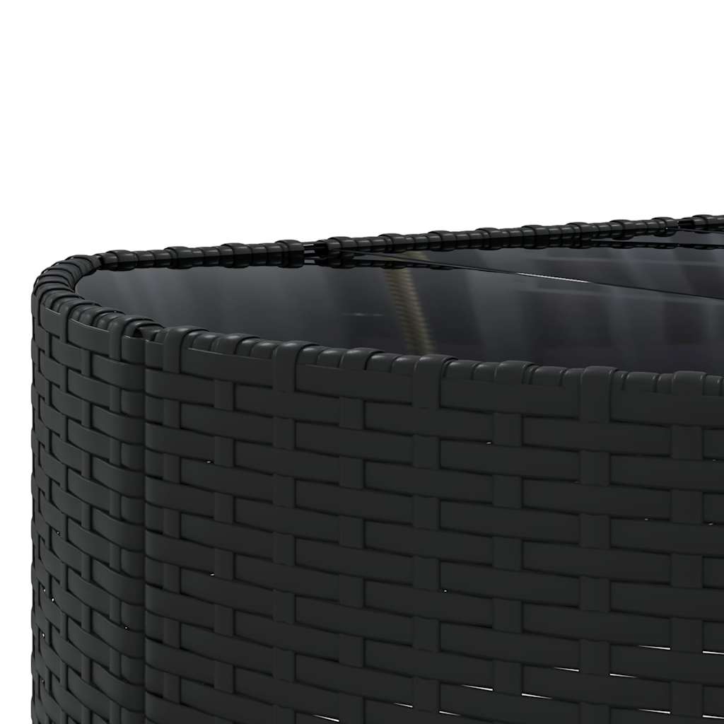 sofasæt til haven 10 dele med hynder polyrattan sort