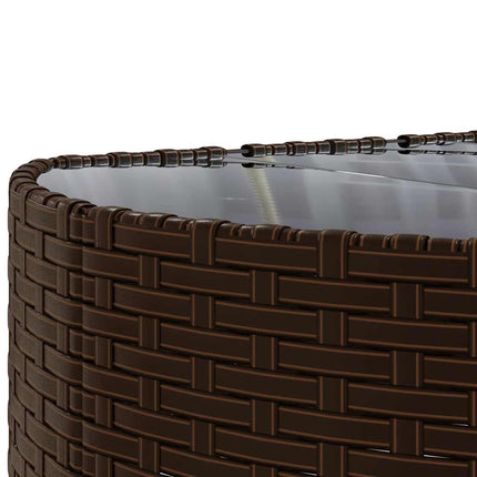 sofasæt til haven 10 dele med hynder polyrattan brun