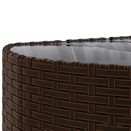 sofasæt til haven 10 dele med hynder polyrattan brun