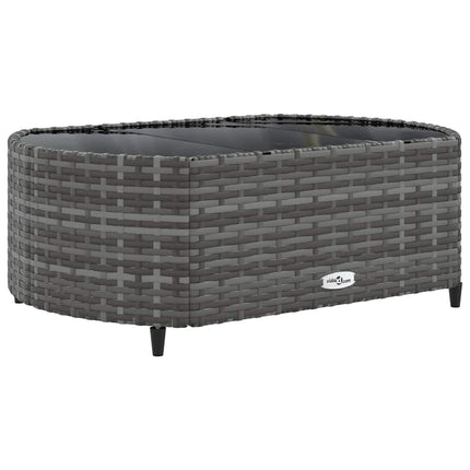 sofasæt til haven 10 dele med hynder polyrattan grå