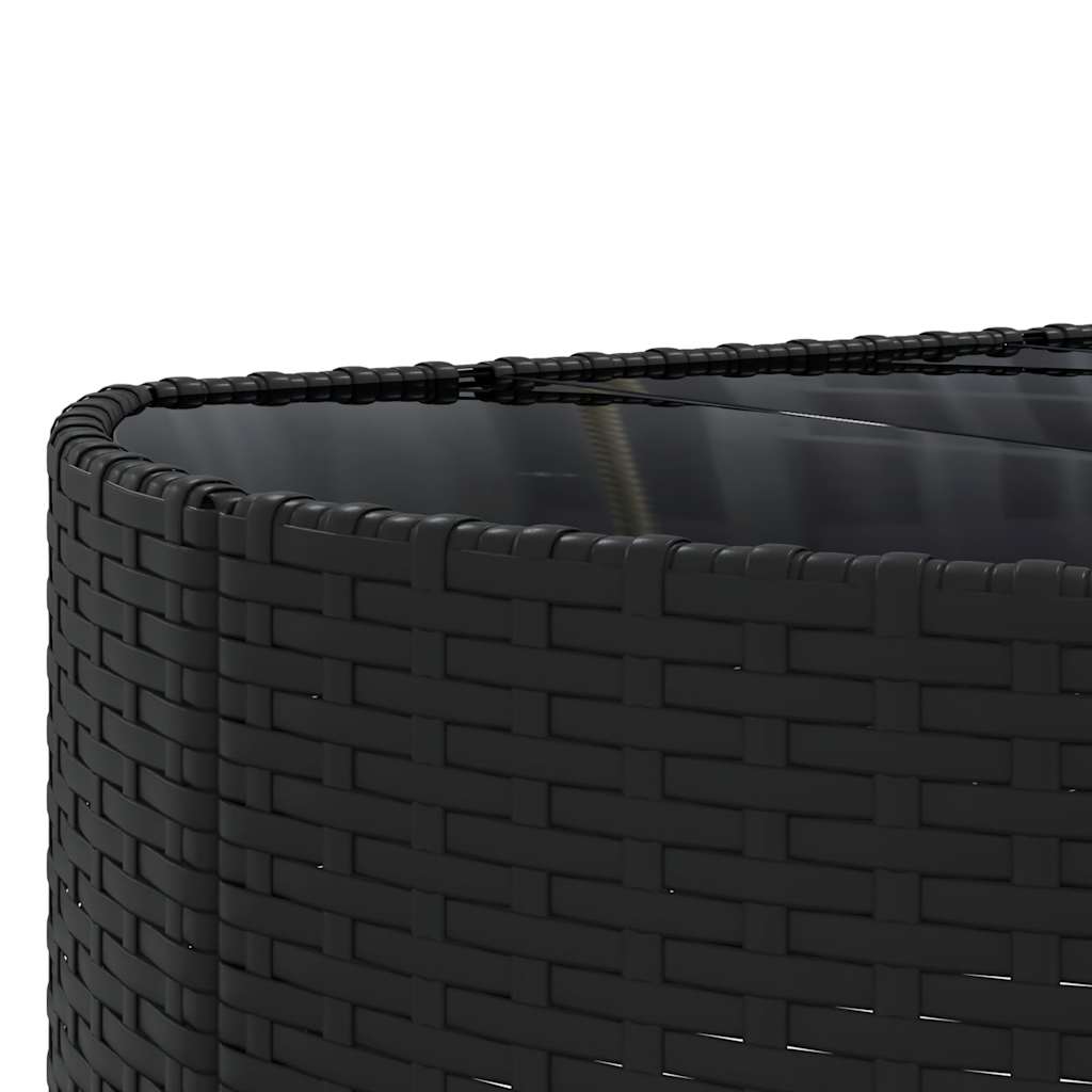 sofasæt til haven 6 dele med hynder polyrattan sort