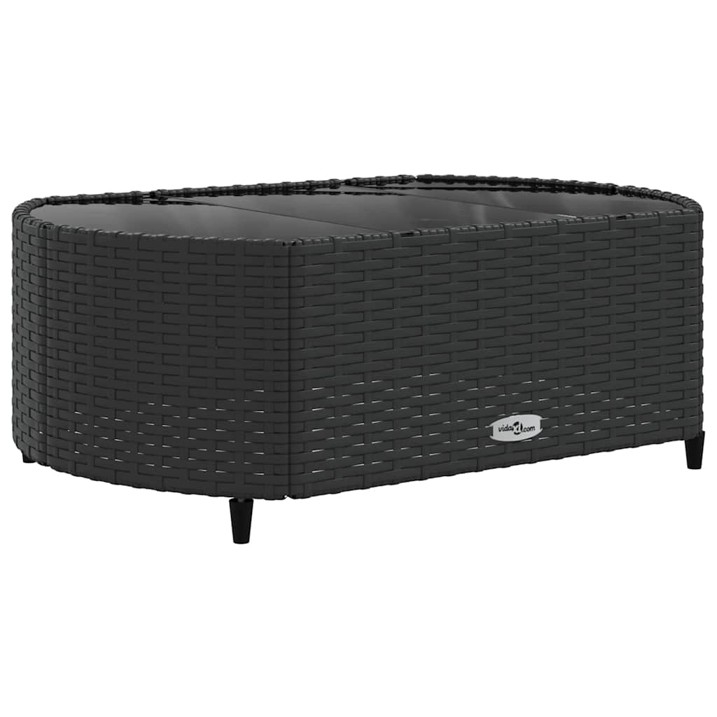 sofasæt til haven 9 dele med hynder polyrattan sort