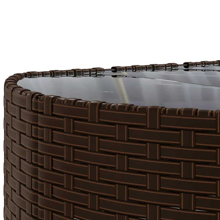 sofasæt til haven 5 dele med hynder polyrattan brun
