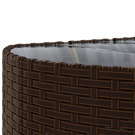 sofasæt til haven 5 dele med hynder polyrattan brun